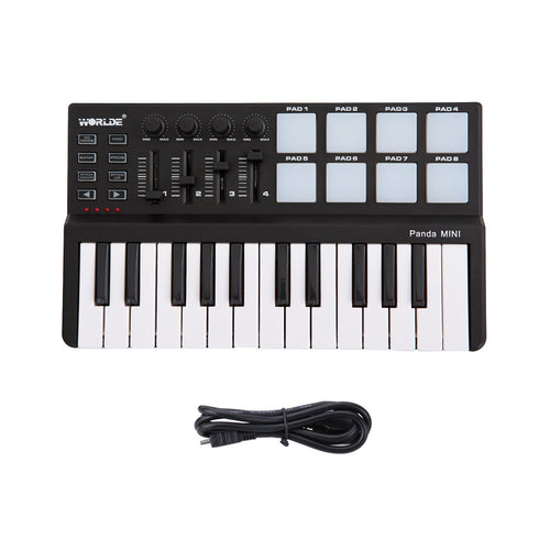 25 Key USB MIDI Controller with Drum Pad