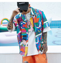 Multicolor Patterned Hawaiian Shirt